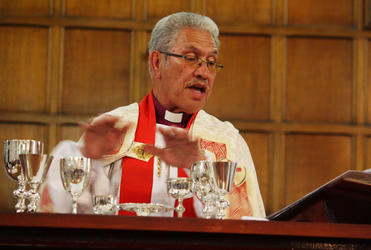 Bishop Rahu Katene celebrated. It was a homecoming for him - he was the third missioner, serving in Sydney from 1994 to 2000.