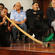 The tangata whenua begins the powhiri.