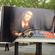 Vandalised billboard outside St Matthew-in-the-City.