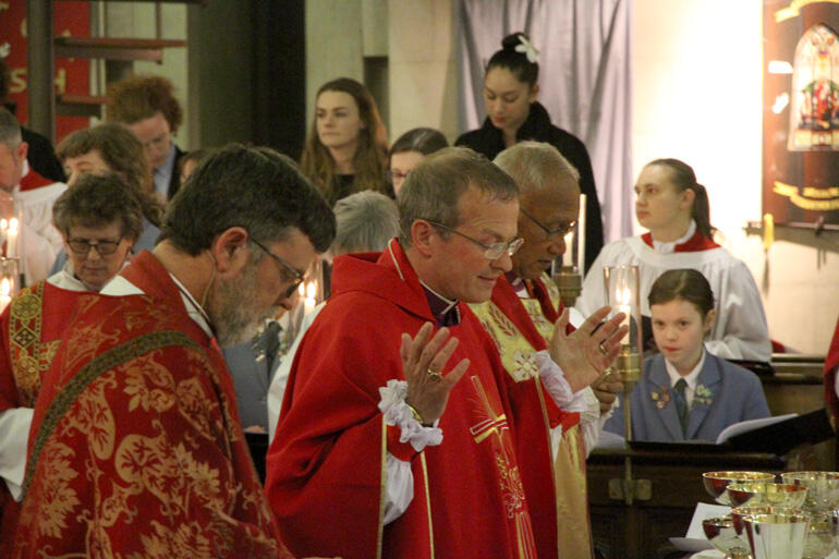 'Lift up your hearts' Bishop Steven presides at the Eucharist.