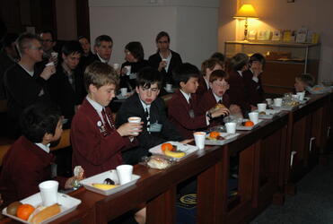 Feeding the multitude – 180 hungry choristers at the cathedral choirs festival in Wellington.