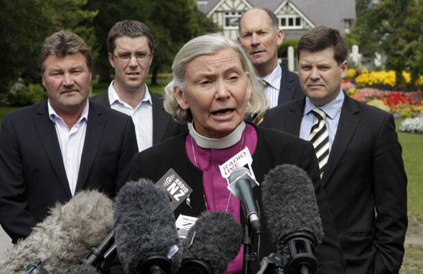 Bishop Victoria announces that the cathedral will be lowered to sill level. Photo: The Press