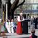 Bishop Victoria Matthews delivers her pastoral letter during the open-air service in Cathedral Square on Sunday morning.
