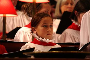 The service drew together the three cathedral choirs - the adult choir, the boys' choir and the girl's choir.
