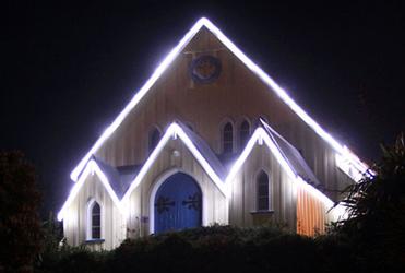 St Paul's Church beams on Kaikoura. Photo: Marborough Express