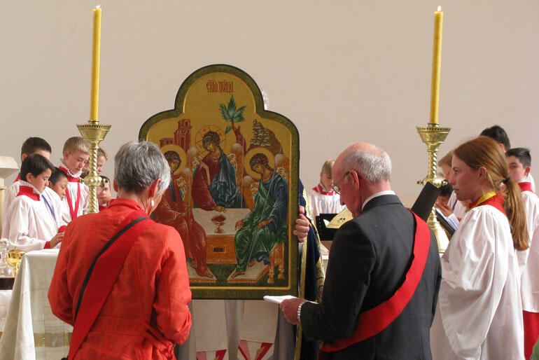 Rublev’s icon of the Trinity.