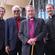 L-R: Canon Kenneth Kearon (who preached at Bishop John's final service) Archbishop Brown; Bishop John and Dean Ross Bay.