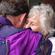 Lady Beverly Reeves congratulates Bishop John on his retirement.