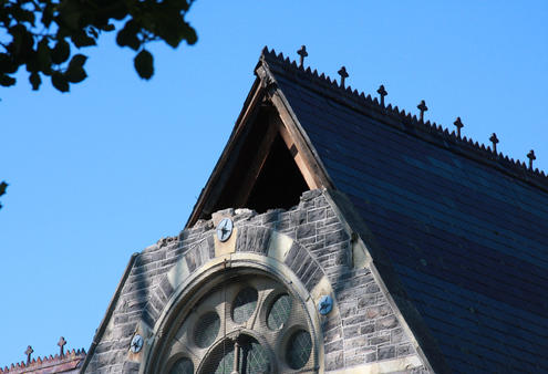 Holy Trinity Avonside, closeup.