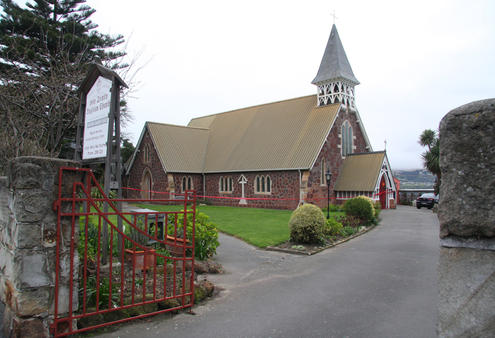 Holy Trinity Lyttelton was built in 1860 and is the oldest stone church in Canterbury. It's now out of action until Christmas.