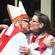 The Rev Lucy Nguyen, Vicar of St Peter's Pakuranga, greets the new bishop. Lucy is a St John's College graduate.