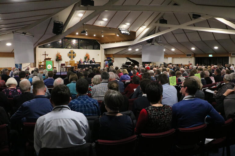 Friday night: synod remains undecided with reinstate and replace options running neck to neck.