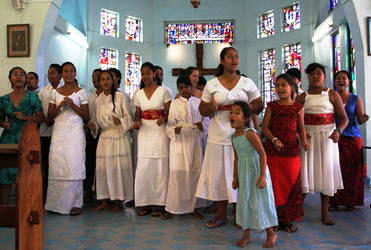 Arielnumati Schwalger - she's the one in the foreground, leading the sacred dance moves.