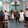 Some of the All Saints' Youth Group going through their Easter Sunday morning routine.