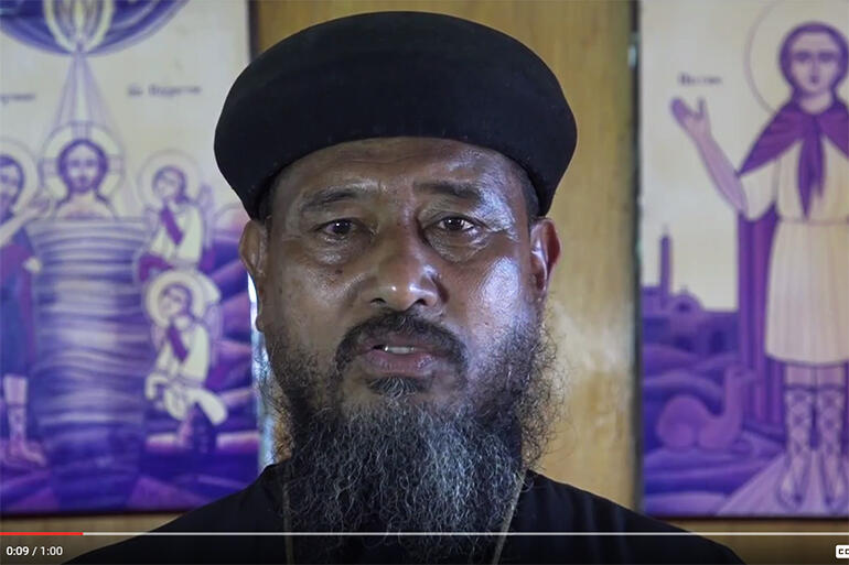Screen grab: Fr Anthony Lemuela, of the Coptic Orthodox Church in Fiji. He's one of the church leaders in the TV campaign.