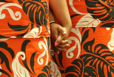 Hand in hand, presenting the best that Tikanga Pasefika has to give.