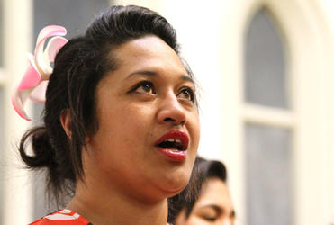 Katrina Aviata from the Ekalesia Agelekana Samoa in Mangere (Samoan church, Manukau).