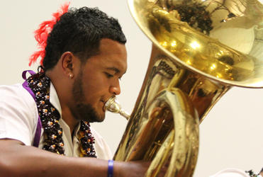Tame Tu'ifua (Band Boy, St. Paul's Anglican Church, Nuku'alofa, Tonga).