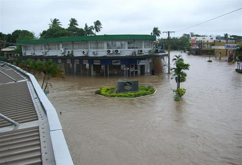 A traffic 'island' in Nadi