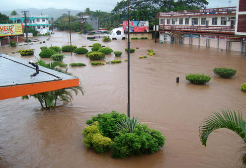 Another shot of the flooding in Ba, Viti Levu.