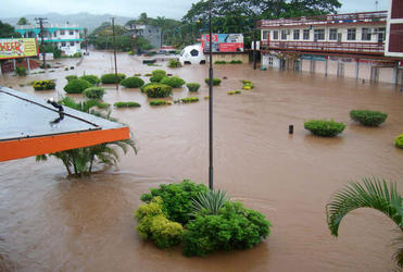 Another shot of the flooding in Ba, Viti Levu.