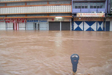 Flooding has turned much of Ba, Viti Levu, into a riverway.