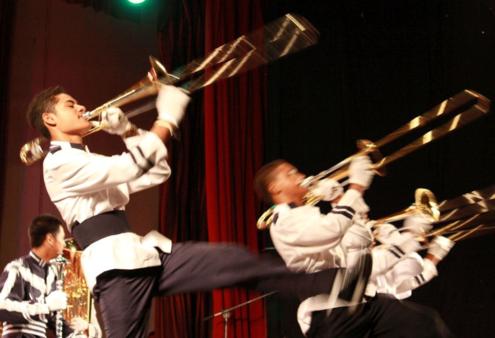 Stepping out: St Andrew's College Brass Band performs in Suva for the Diocese of Polynesia centenary