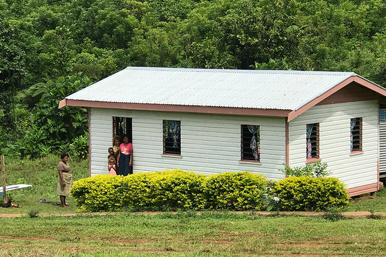 One of the new homes, which was built on the site of a house wrecked by Cyclone Winston.
