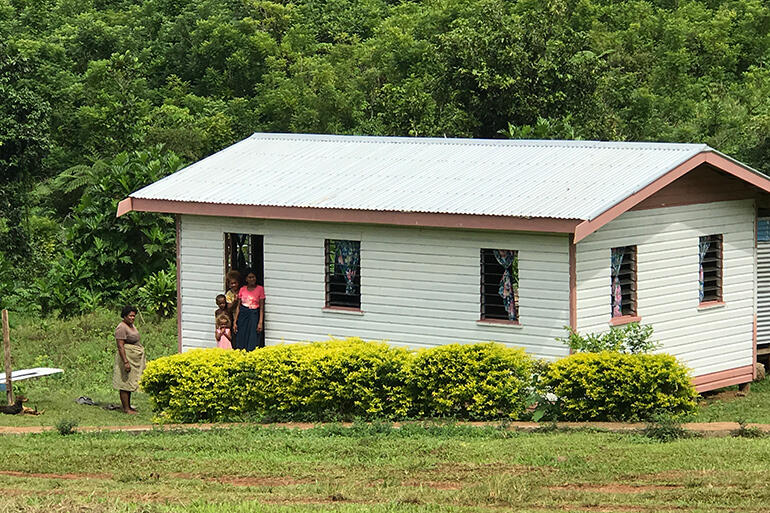One of the new homes, which was built on the site of a house wrecked by Cyclone Winston. One of the new homes, which was built on the site of a house wrecked by Cyclone Winston.