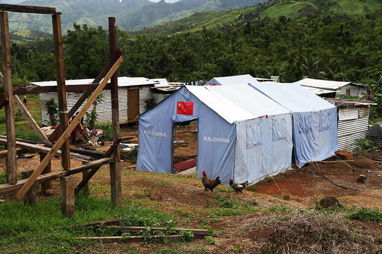 Most of Maniava lives in tents provided by the Peoples' Republic of China.