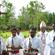 The then Bishop of Popondota prepares to celebrate communion with some members of the Melanesian Brotherhood.