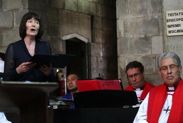 Bishop Richard Ellena composed a special hymn for the occasion - while his wife Hilary sang a solo during the Communion.