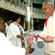 Archbishop Winston congratulates Fr Demesi, one of the clergy who went through the non-violence workshops. 