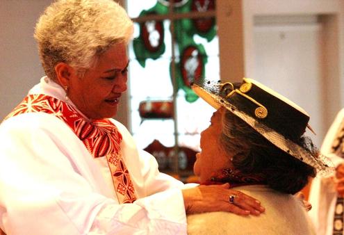 Tai is famous for her hats. On Sunday, she got to inspect a few more as she performed a series of blessings.