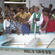 Rev Marie Gilpin blesses a rowboat destined for Vanua Levu.