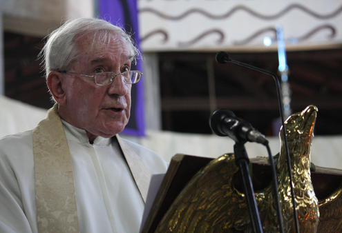 Fr Michael Bent told how he and Bishop Jabez had been posted to Fiji in 1960 - and had remained friends and co-ministers since.