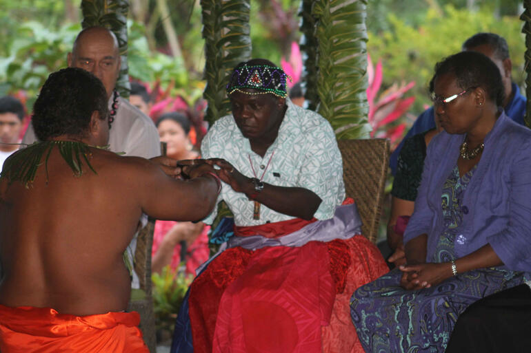  Archbishop Sentamu is bestowed Chief or ‘Matai’ To’osavili in the village of Poutasi in the District of Falealili. – Samoa Tourism 