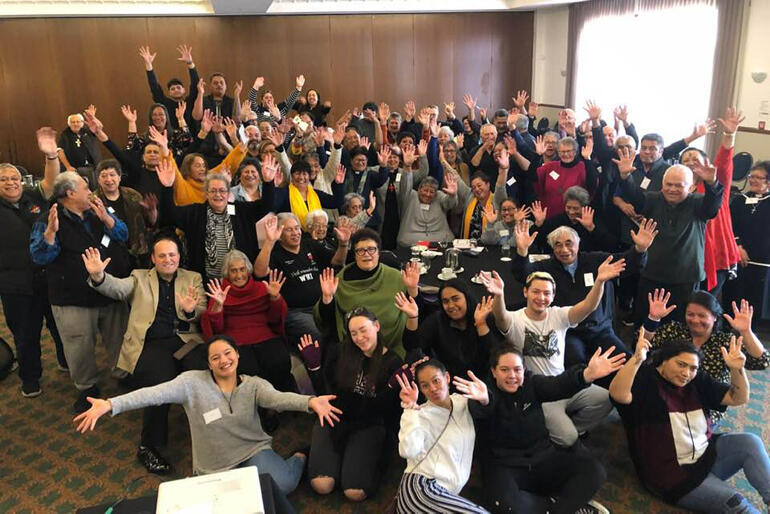 Members of Te Pihopatanga o Te Upoko o Te Ika gather with Bishop-elect Waitohiariki for a storytelling and strategising hui in Palmerston North. Members of Te Pihopatanga o Te Upoko o Te Ika gather with Bishop-elect Waitohiariki for a storytelling and strategising hui in Palmerston North.