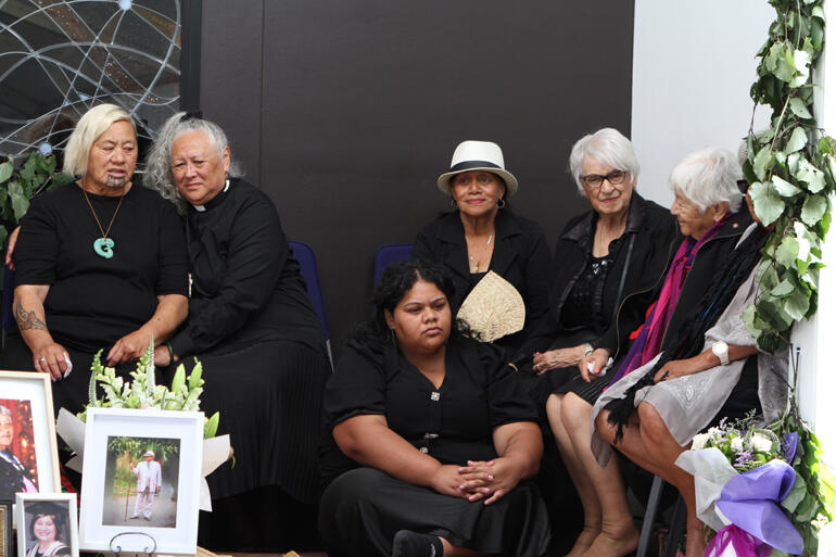 Bishop Richard’s widow, Archdeacon Mere Wallace is joined at his side by women of Te Hui Amorangi o Te Tai Tokerau.