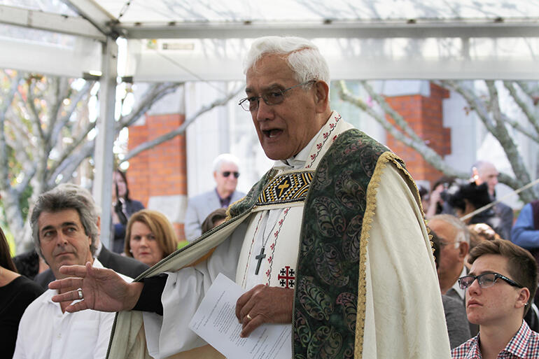 Archdeacon Tiki Raumati speaks at the service in October, 2012, to mark the unveiling of Sir Paul Reeves' headstone at St John's College in Auckland. Archdeacon Tiki Raumati speaks at the service in October, 2012, to mark the unveiling of Sir Paul Reeves' headstone at St John's College in Auckland.