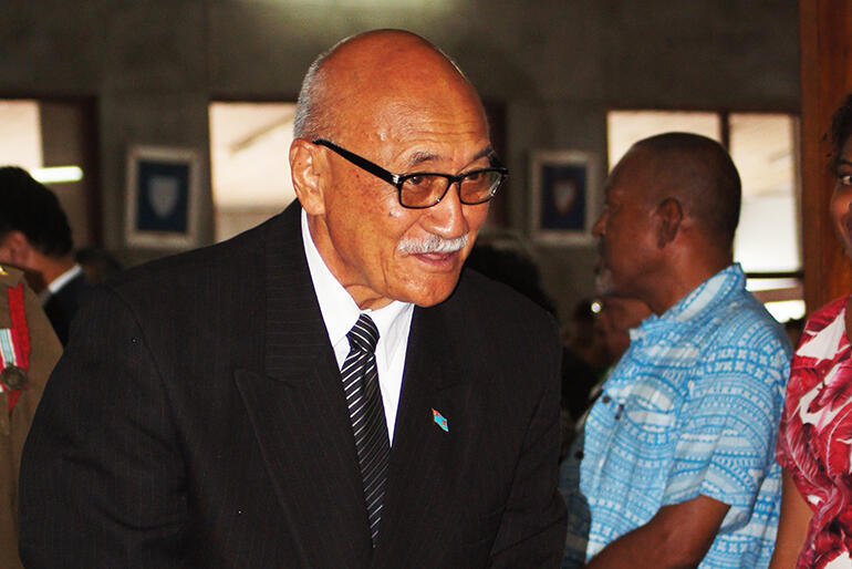 The President of the Republic of Fiji, The Hon Jioji Konrote, who is a retired Major General in the Fijian Army.