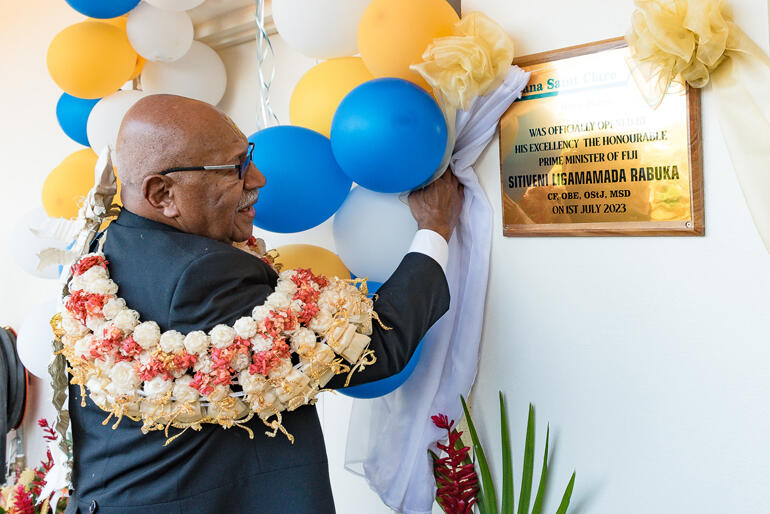 Prime Minister of Fiji His Excellency Hon Sitiveni Rabuka officially opens the Moana St Clare Boys' Home on 1 July 2023. [Image: FijiGovt]
