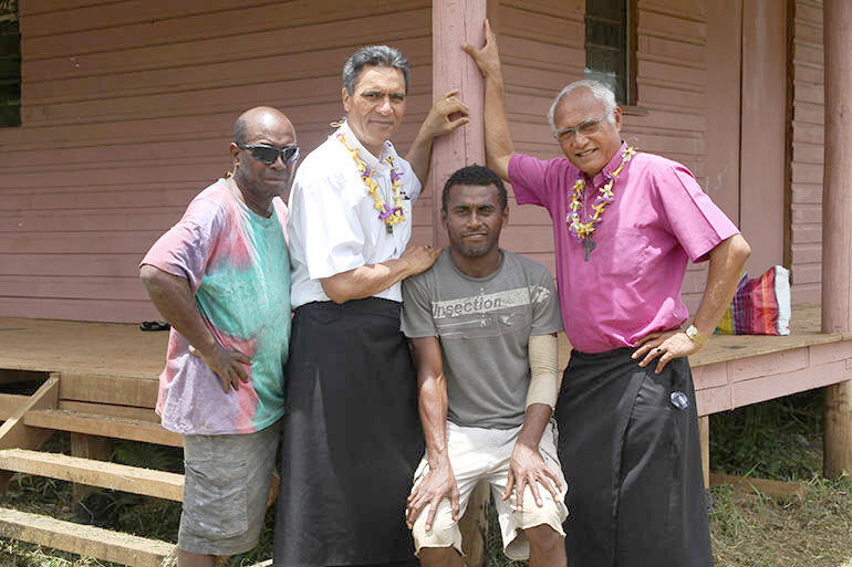 Archbishop Winston, Robert Kereopa and workers at the new dormitory. Archbishop Winston, Robert Kereopa and workers at the new dormitory.