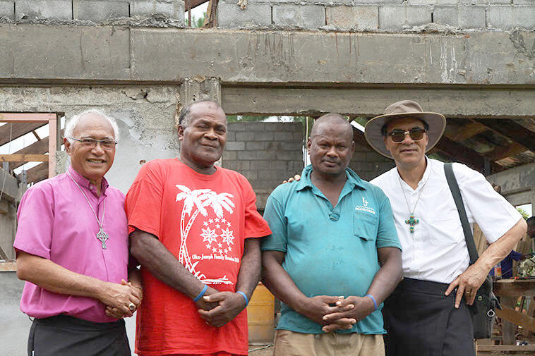 +Winston, Robert - and Peni Waqamaira (red shirt) and Waisea Bogi, who will be ordained deacons on Christmas Eve.
