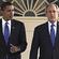 Barack Obama and George Bush: working towards a tidy handover of power.