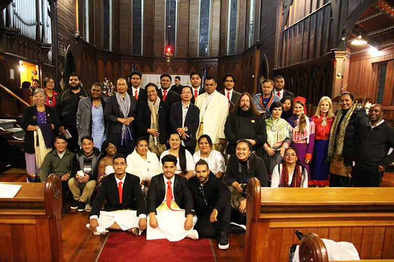 Group shot of the WCC Indigenous Global Ecumenical Gathering. Group shot of the WCC Indigenous Global Ecumenical Gathering.