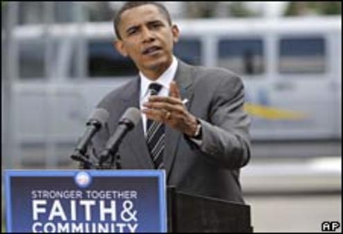 Barack Obama: employs all the rhetorical flourishes of a black preacher.