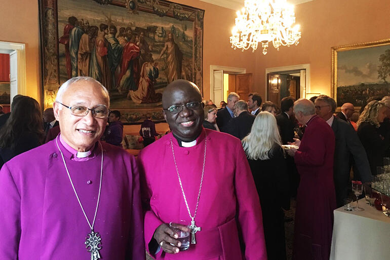 Archbishop Winston Halapua, with Archbishop Albert Chama, Primate of Central Africa. Archbishop Winston Halapua, with Archbishop Albert Chama, Primate of Central Africa.