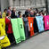 Rally participants highlight the MDGs on the steps of St John the Divine in New York.