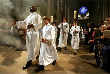 The Cathedral Church of St John the Divine is rededicated after a five-year restoration. Photo: New York Times.